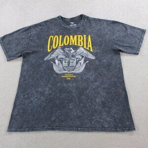 Paper Planes T Shirt Adult 2XL XXL Gray Yellow Colombia Greatness Process Crew